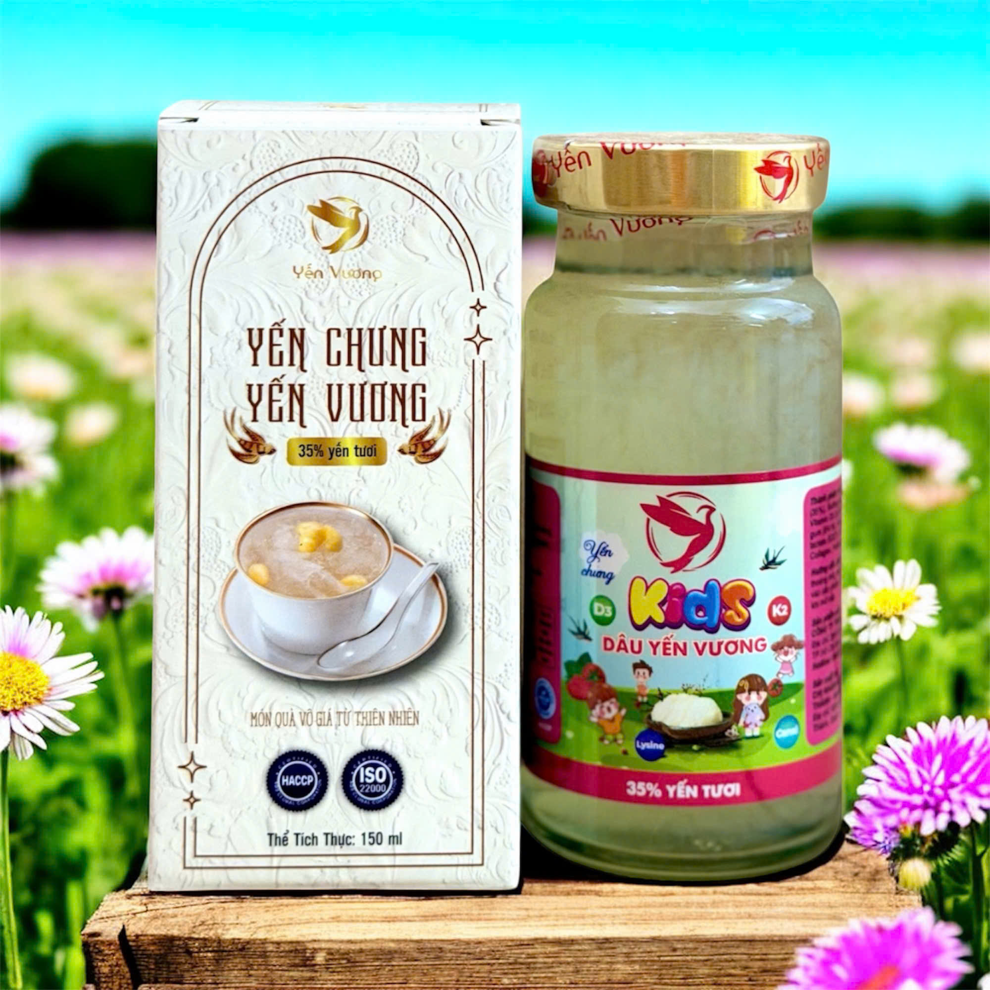 Hũ yến Vương 140ml có hộp Kids Dâu